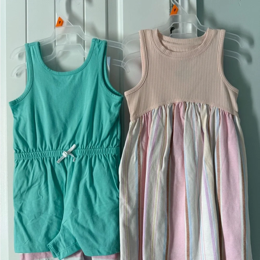 Colorful Kids' Tank Dresses and Romper Set - Picture 2 of 2